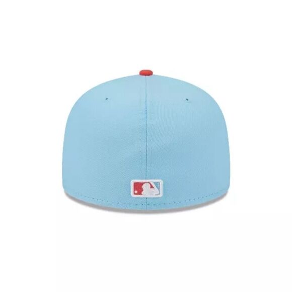 Los Angeles Dodgers New Era 2Tone Color Pack 59FIFTY Fitted Hat~  Blue/Fuchsia - Picture 5 of 5